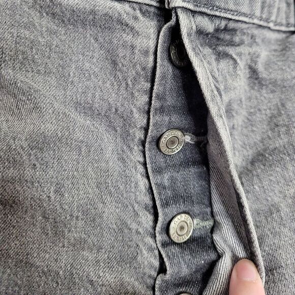 GAP washed grey cheeky‎ high rise cutoff denim midi shorts 35/20 - Picture 6 of 11